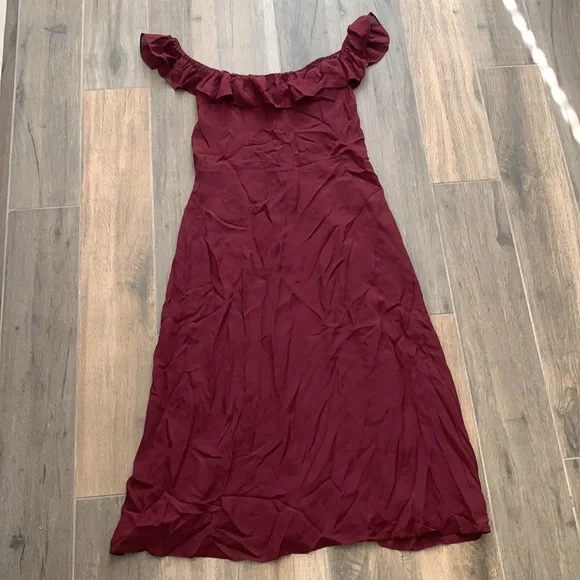 NEW Reformation Colette Midi Dress Size 12 - Picture 3 of 6